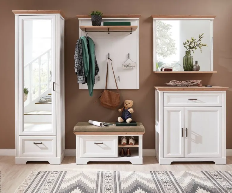 Garderobenschrank Jasmin Pinie Nachbildung Eiche Artisan Nachbildung B/H/T: ca. 65x204x41 cm