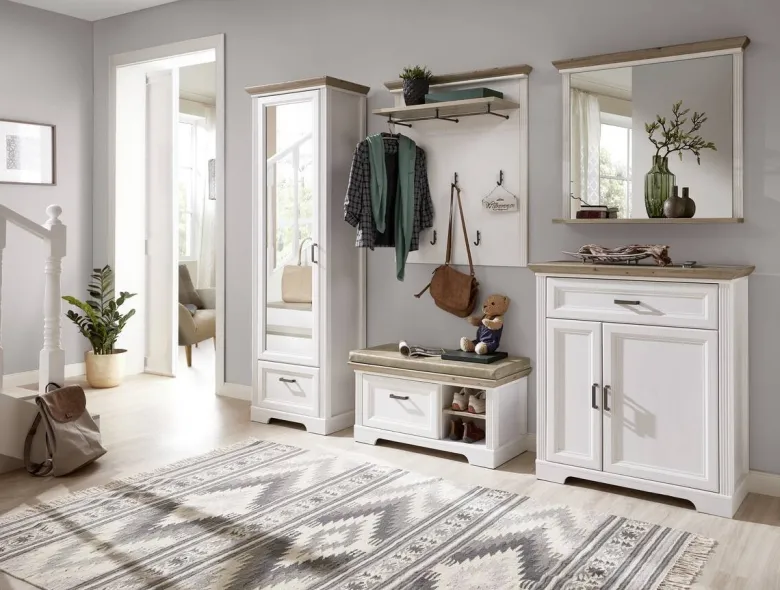 Garderobenschrank Jasmin Pinie Nachbildung Eiche Artisan Nachbildung B/H/T: ca. 65x204x41 cm