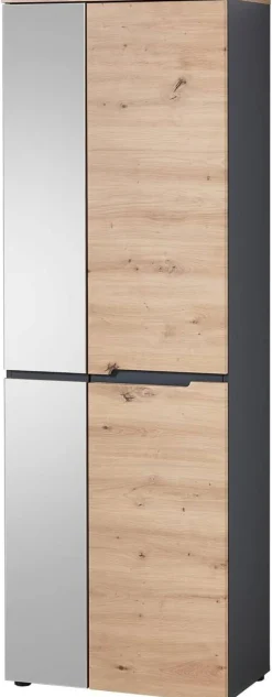 Garderobenschrank Memphis Eiche Artisan Nachbildung Graphit B/H/T: ca. 65x197x38 cm