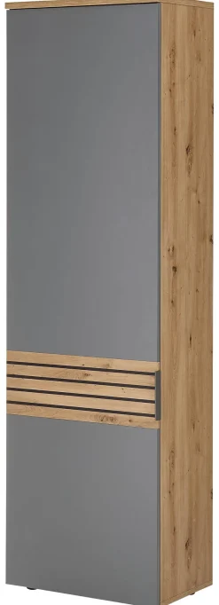 Garderobenschrank Milan Eiche Sonoma Nachbildung grau B/H/T: ca. 60x200x38 cm