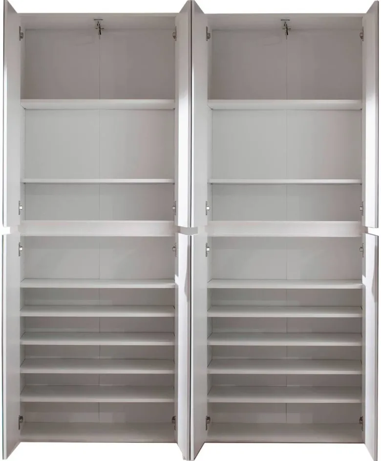 Garderobenschrank Mirror weiß B/H/T: ca. 148x191x34 cm