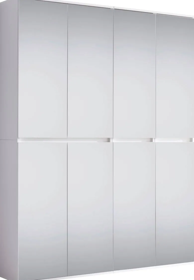 Garderobenschrank Mirror weiß B/H/T: ca. 148x191x34 cm