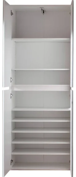 Garderobenschrank Mirror weiß B/H/T: ca. 74x191x34 cm