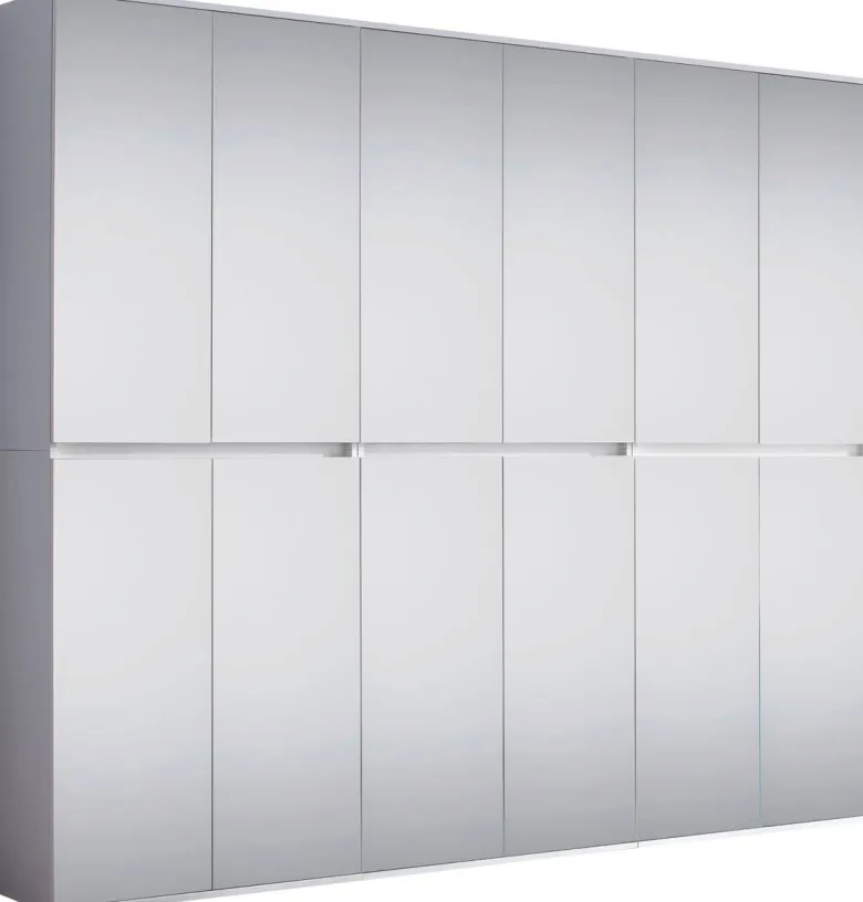 Garderobenschrank Mirror weiß B/H/T: ca. 222x191x34 cm