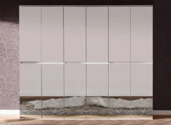 Garderobenschrank Mirror weiß B/H/T: ca. 222x191x34 cm