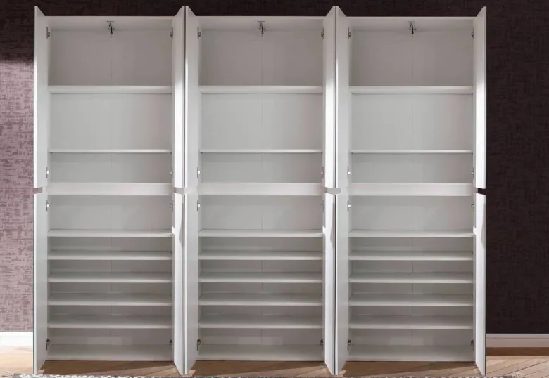 Garderobenschrank Mirror weiß B/H/T: ca. 222x191x34 cm