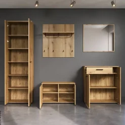 Garderobenschrank Pure Bliss Eiche Evoke Oak Nachbildung B/H/T: ca. 60x196x36 cm
