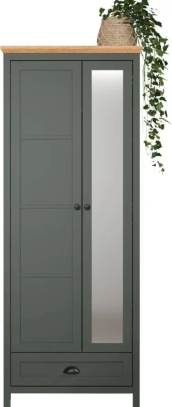 Garderobenschrank Stanton tannengrün Eiche Evoke Coast Nachbildung B/H/T: ca. 77x198x39 cm