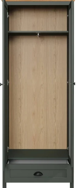 Garderobenschrank Stanton tannengrün Eiche Evoke Coast Nachbildung B/H/T: ca. 77x198x39 cm