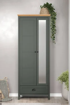 Garderobenschrank Stanton tannengrün Eiche Evoke Coast Nachbildung B/H/T: ca. 77x198x39 cm