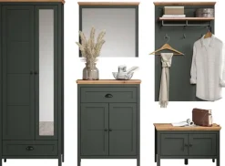 Garderobenschrank Stanton tannengrün Eiche Evoke Coast Nachbildung B/H/T: ca. 77x198x39 cm