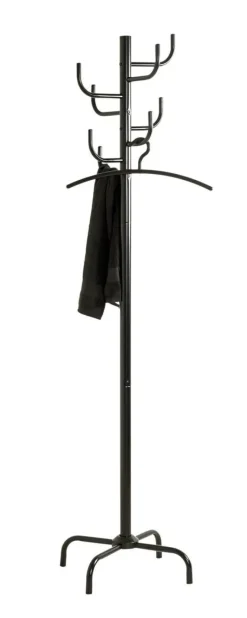 Garderobenständer schwarz lackiert H/D: ca. 180x48 cm