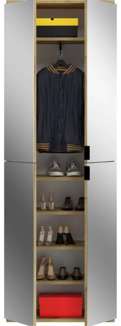 Garderobe PROJEKT Eiche Artisan Nachbildung Spiegel B/H/T: ca. 183x193x34 cm