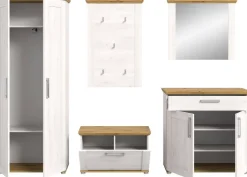 Garderobe Verona Sibiu Lärche Nachbildung Eiche Artisan Nachbildung B/H/T: ca. 285x196x39 cm