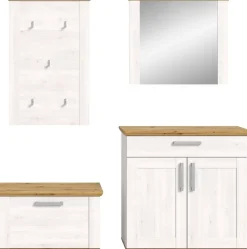 Garderobe Verona Sibiu Lärche Nachbildung Eiche Artisan Nachbildung B/H/T: ca. 190x196x39 cm