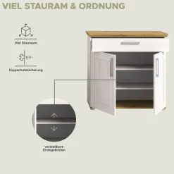 Garderobe Verona Sibiu Lärche Nachbildung Eiche Artisan Nachbildung B/H/T: ca. 190x196x39 cm
