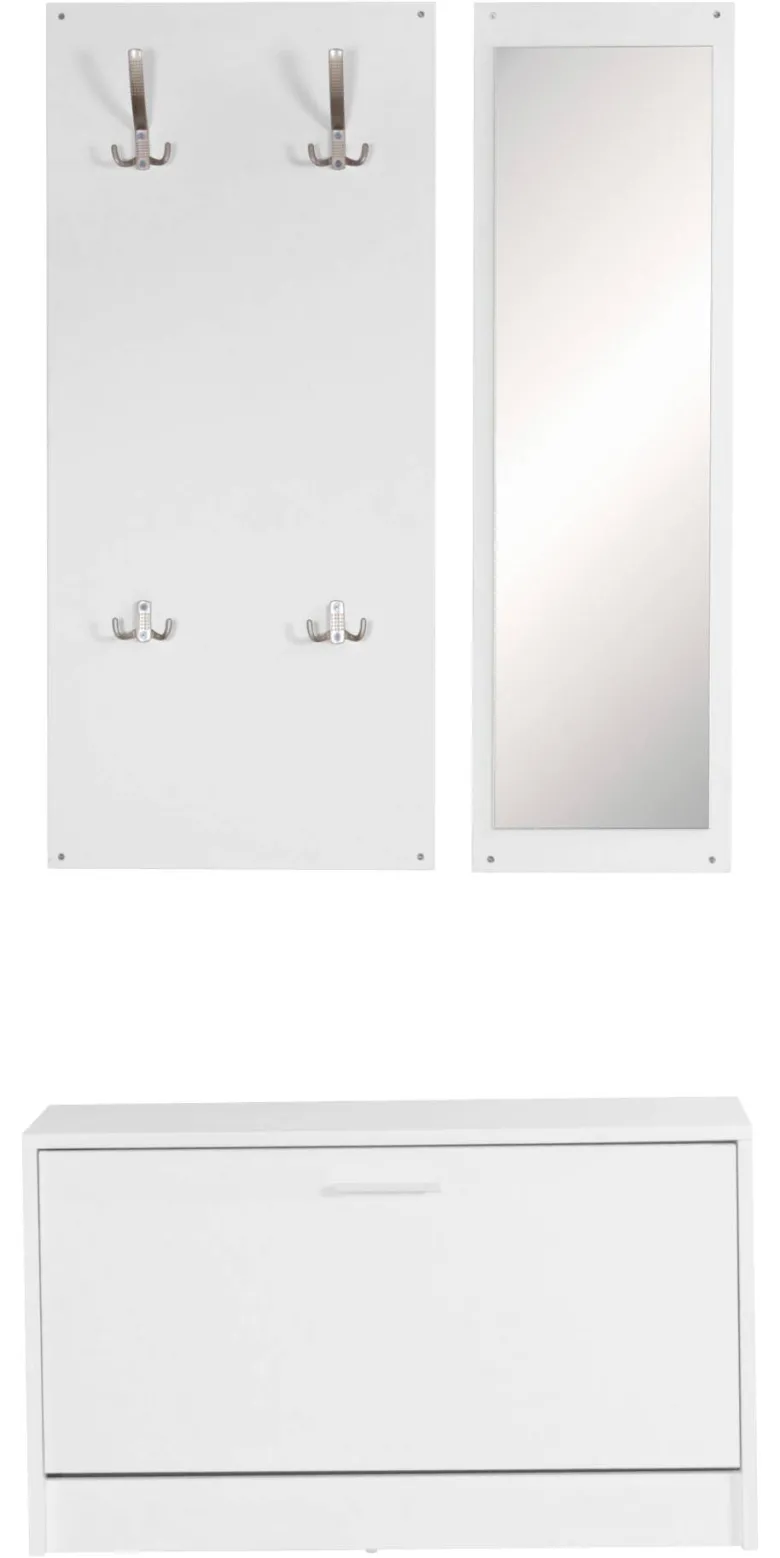 Garderobe weiß B/H/T: ca. 80x180x80 cm