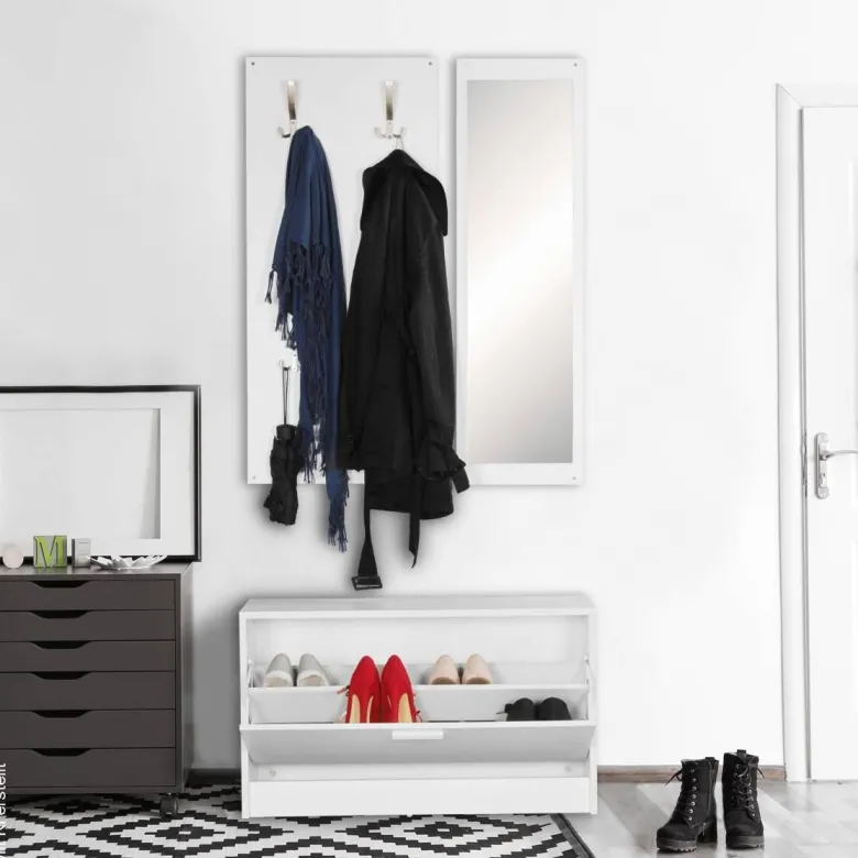 Garderobe weiß B/H/T: ca. 80x180x80 cm