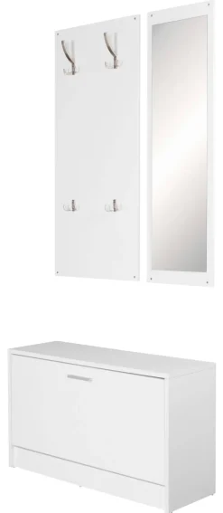 Garderobe weiß B/H/T: ca. 80x180x80 cm