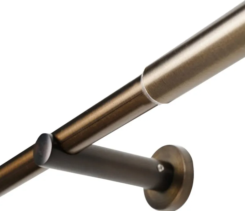 Gardinenstange bronze Aluminium ausziehbar von ca. 120 bis 210 cm 1.0 Läufe