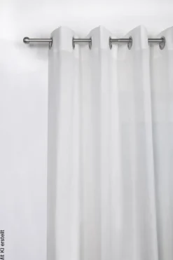 Gardinenstange Edelstahloptik Metall ausziehbar von ca. 120 bis 210 cm 1.0 Läufe