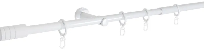 Gardinenstange weiß Aluminium ausziehbar von ca. 160 bis 280 cm 1.0 Läufe