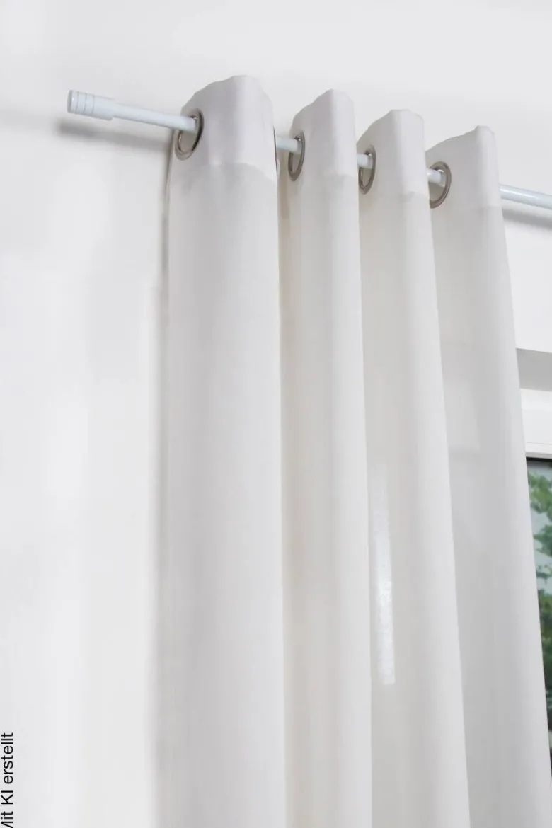 Gardinenstange weiß Aluminium ausziehbar von ca. 160 bis 280 cm 1.0 Läufe