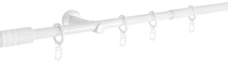 Gardinenstange weiß Aluminium ausziehbar von ca. 160 bis 280 cm 1.0 Läufe