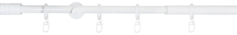 Gardinenstange weiß Aluminium ausziehbar von ca. 160 bis 280 cm 1.0 Läufe