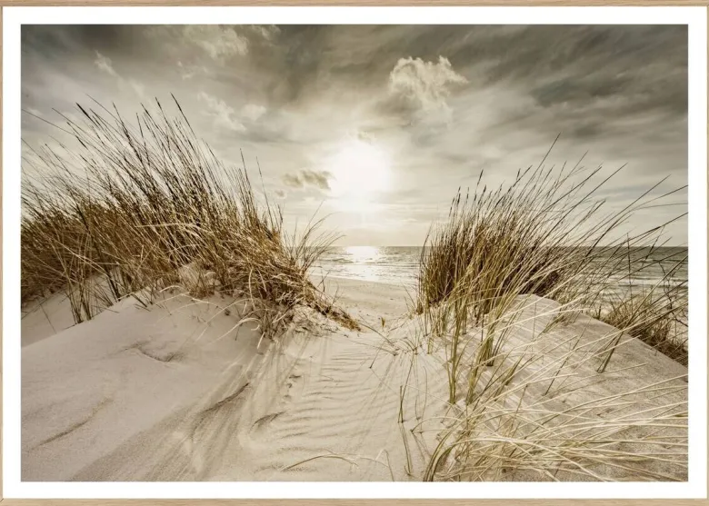 Gerahmtes Bild Strand B/H: ca. 70x50 cm