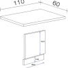 Geschirrspüler- Frontset Samoa weiß Eiche Nachbildung B/H/T: ca. 100x85x60 cm