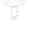 Geschirrspüler- Frontset Samoa weiß Eiche Nachbildung B/H/T: ca. 110x85x60 cm