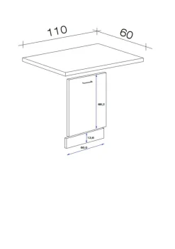 Geschirrspüler- Frontset Valero weiß Hochglanz B/H/T: ca. 110x86x60 cm