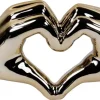 Glas-Art Deko-Figur gold Keramik B/H: ca. 25x10 cm