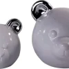 Glas-Art Deko-Figur silber Keramik