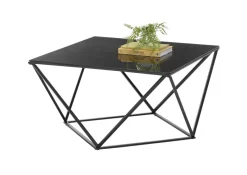 Glascouchtisch Senta schwarz B/H/T: ca. 80x45x80 cm