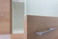 Glashängeschrank Samoa weiß Eiche Nachbildung B/H/T: ca. 100x54,8x32 cm