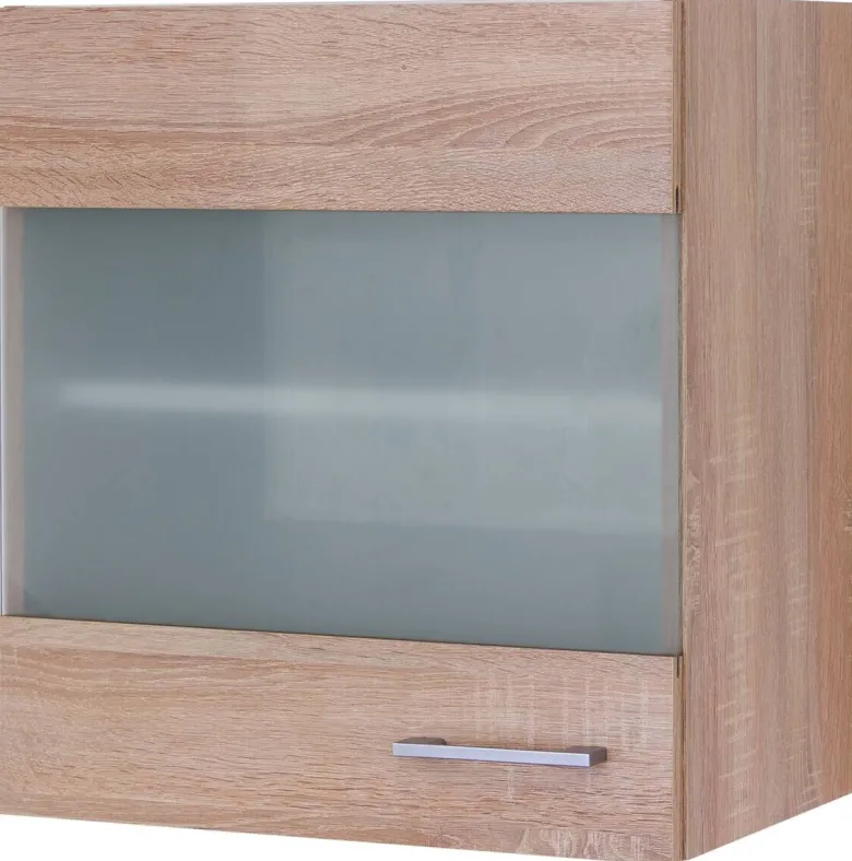 Glashängeschrank Samoa weiß Eiche Nachbildung B/H/T: ca. 50x54,8x32 cm