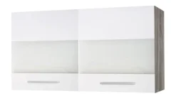Glashängeschrank weiß Hochglanz B/H/T: ca. 100x64x35 cm