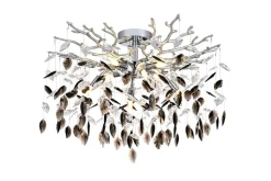 GLOBO Deckenleuchte Danna Chrom Metall Kunststoff Acryl H/D: ca. 120x60 cm G9 8 Brennstellen