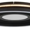 GLOBO Deckenleuchte Opal transparent mattschwarz Aluminium Metall H/D: ca. 6,3x39,7 cm 1 Brennstellen