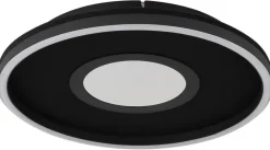 GLOBO Deckenleuchte Opal transparent mattschwarz Aluminium Metall H/D: ca. 6,3x39,7 cm 1 Brennstellen