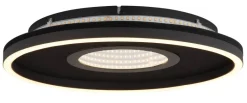 GLOBO Deckenleuchte Opal transparent mattschwarz Aluminium Metall H/D: ca. 6,3x39,7 cm 1 Brennstellen