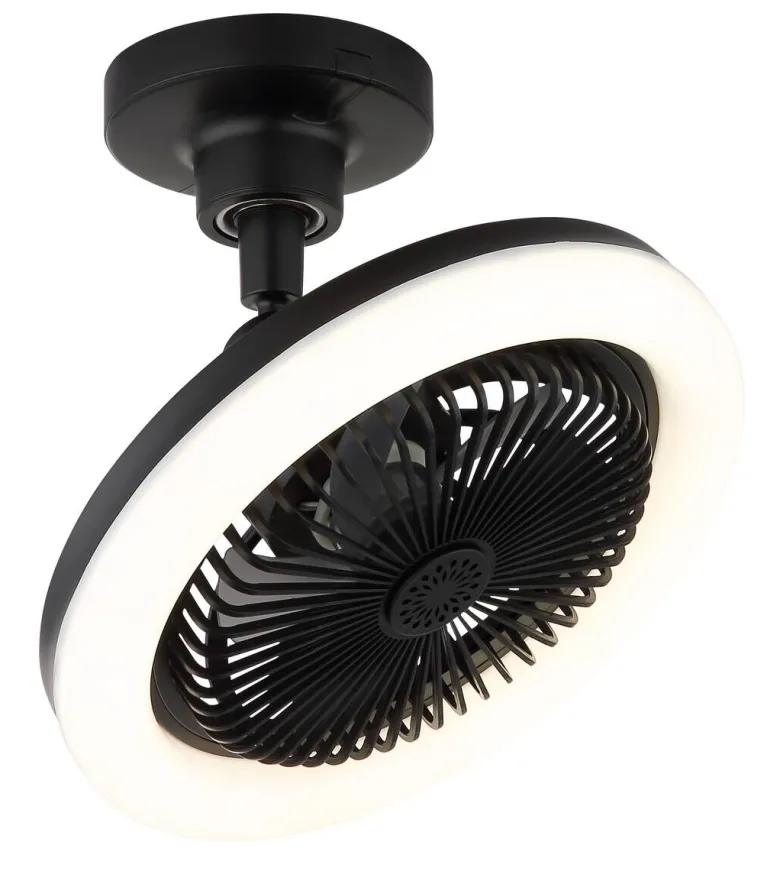 GLOBO Deckenventilator Opal mattschwarz H/D: ca. 21,7x25,8 cm max. 20 W