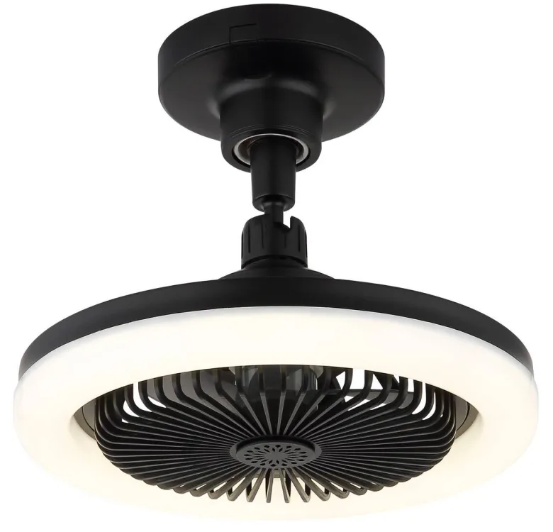 GLOBO Deckenventilator Opal mattschwarz H/D: ca. 21,7x25,8 cm max. 20 W