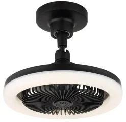 GLOBO Deckenventilator Opal mattschwarz H/D: ca. 21,7x25,8 cm max. 20 W