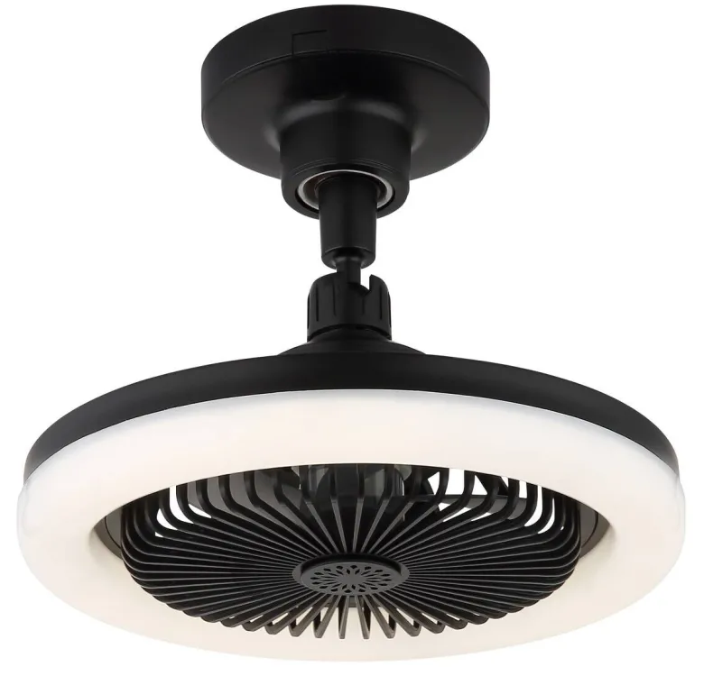 GLOBO Deckenventilator Opal mattschwarz H/D: ca. 21,7x25,8 cm max. 20 W