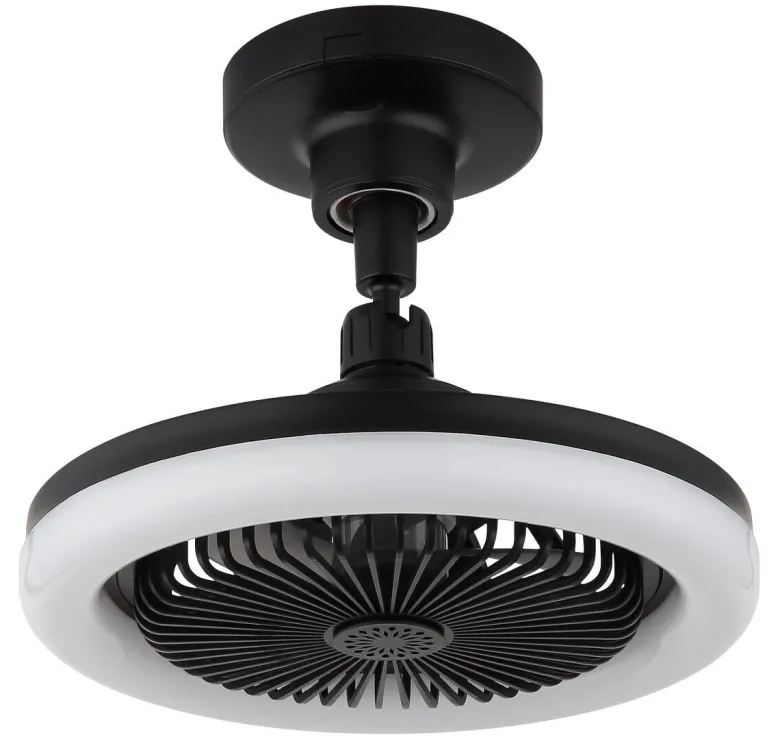GLOBO Deckenventilator Opal mattschwarz H/D: ca. 21,7x25,8 cm max. 20 W