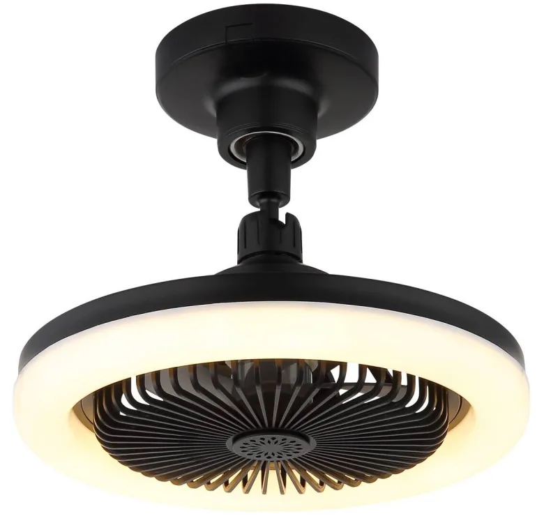 GLOBO Deckenventilator Opal mattschwarz H/D: ca. 21,7x25,8 cm max. 20 W