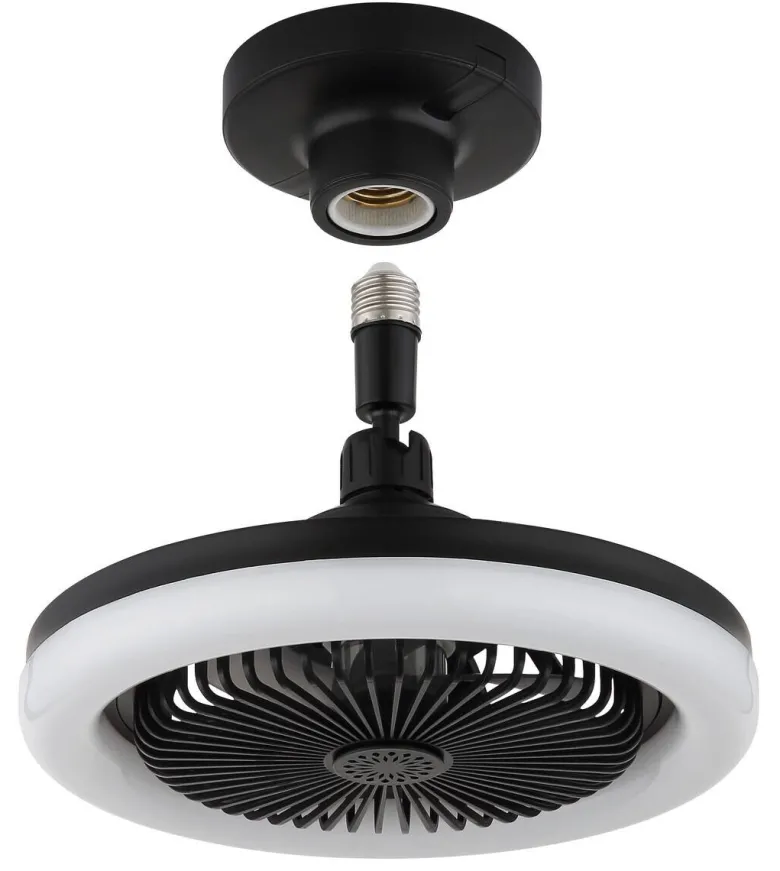 GLOBO Deckenventilator Opal mattschwarz H/D: ca. 21,7x25,8 cm max. 20 W